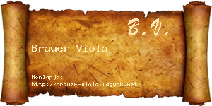 Brauer Viola névjegykártya